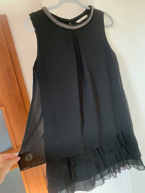 Monnari 42 sylwester studniówka czarna sukienka elegancka