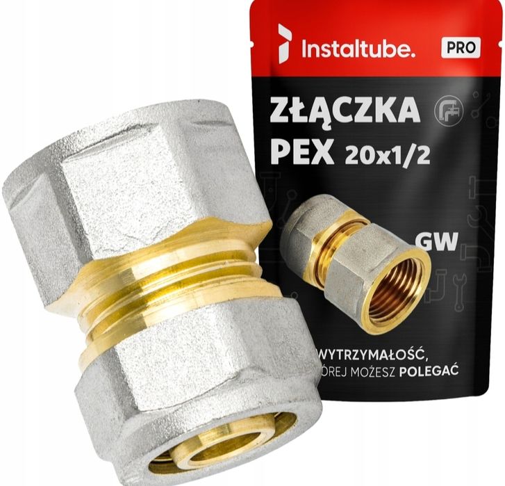 ZŁĄCZKA PEX 20 x 1/2 GW SKRĘCANA PROSTA nypel mufa łącznik złącze