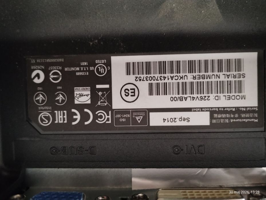 Monitor Philips 226V4LAB/00 21.5'' LED