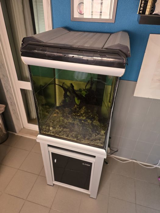 Aquario Cubo com sump Sunsun em alumínio/PVC Agua Salgada/Agua doce