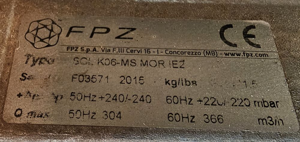 Wentylator bocznokanalowy SCL K06-MS MOR IE2 3KW dmuchawa pompa vacuum
