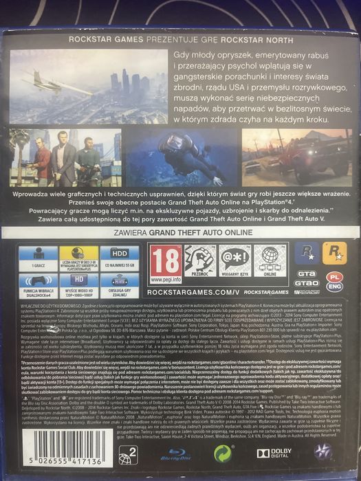 Gta 5 ps4 plyta.