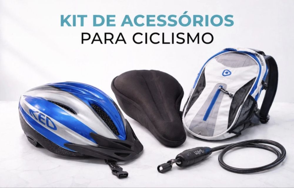 Conjunto acessórios bicicleta KED Rockrider B’Twin completo