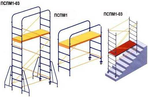 Будівельні риштування, пересувні вишки (строительные леса, вышки)