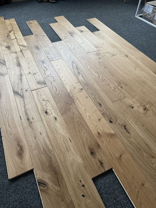 Podłoga Drewniana Dąb Rustic, 13x140x1800mm, 4faza, Olej UV x2