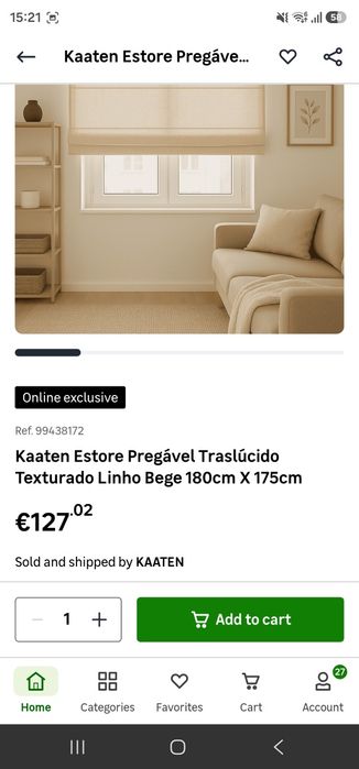 Estores KAATEN novos