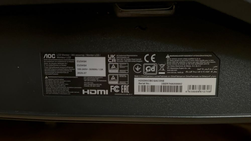 Monitor 34 polegadas