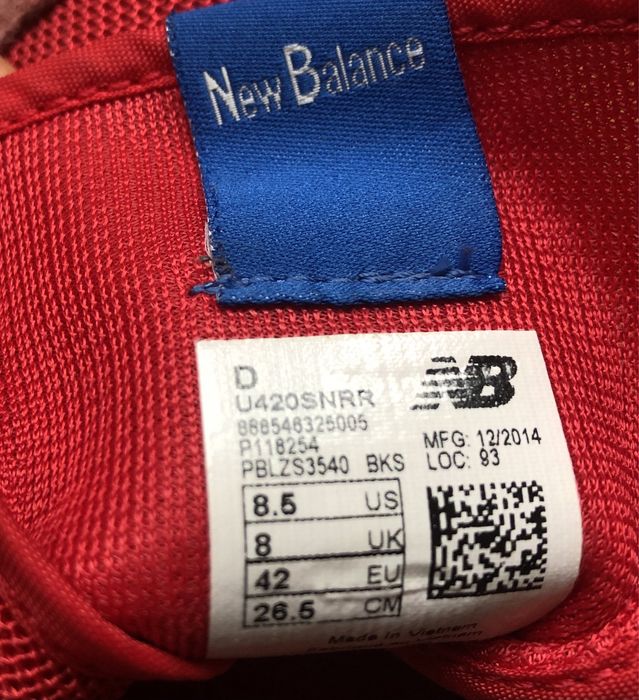 Ténis New Balance 420 vermelho - 42