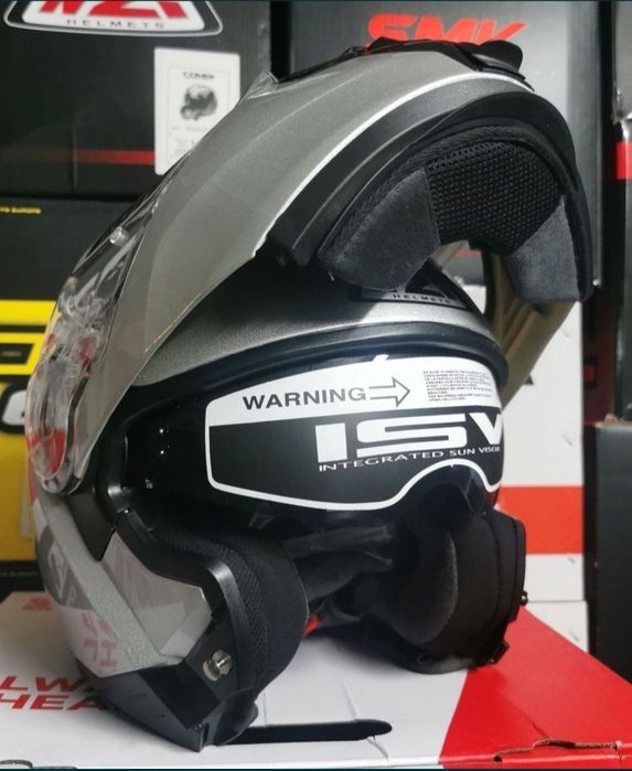 Capacete NZI Combi Duo Gloss Silver ( M )( NOVO )