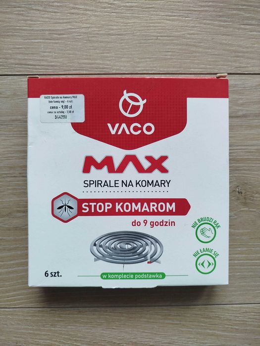 VACO Max, spirale na komary, skuteczna ochrona, 6 szt.