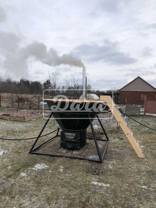 Заводський чан для купання на дровах від виробника. Чан для бані.