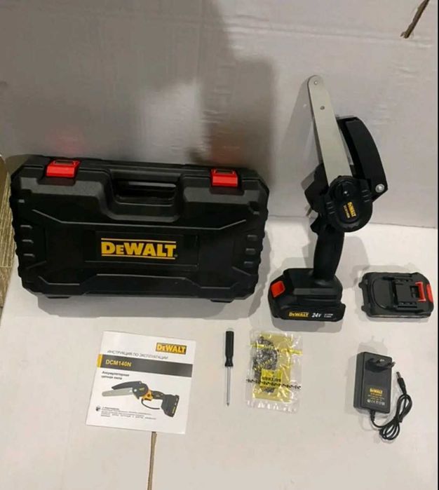 Аккумуляторная цепная пила DeWalt DCM140N 24V 5.0Ah веткорез деволт: 2 ...