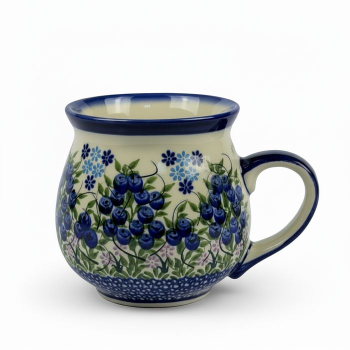 Kubek ceramiczny HM BOLESŁAWIEC Kalich 600 ml - wzór D - Jagódka