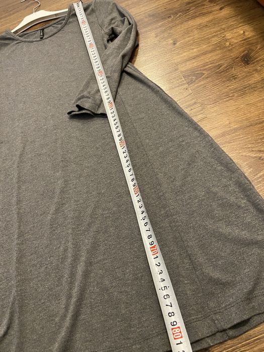 Sukienka tunika Stradivarius S szara bawełniana dzianinowa jersey