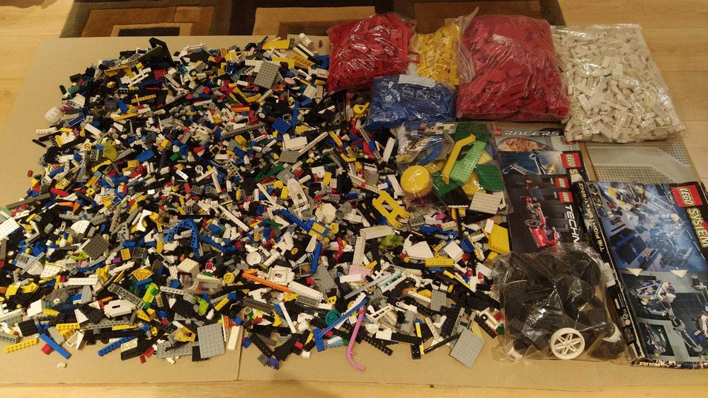 LEGO conjunto #4 com 19,5 kg + conjunto #5 com 2,5 kg