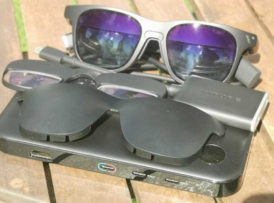Okulary AR VITURE ONE + stacja dokująca + akcesoria - wzzystko JAK NOWE !!