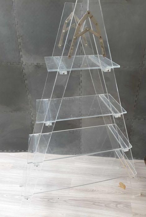 drabinka plexi pleksa etazerka półka retro