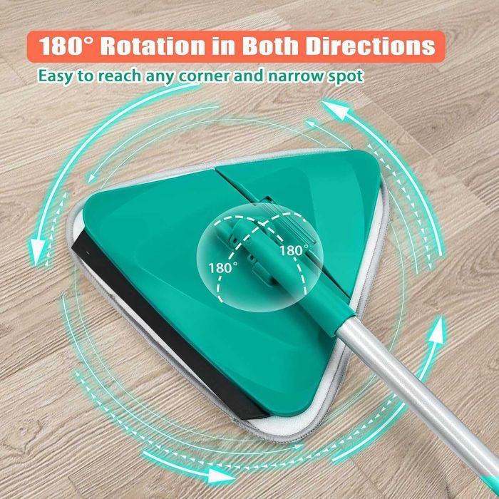 Mop trójkątny do sufitów ścian podłóg mop teleskopowy