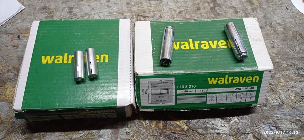 Kotwy do betonu. Waleraven.