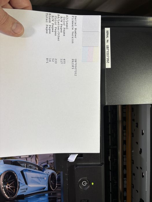 Принтер Epson L1300. Пробег 870 страничек.
