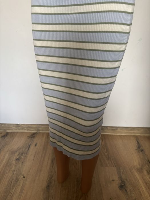 Spódnica w poziome paski z prążkowanego materiału Zara 36|S