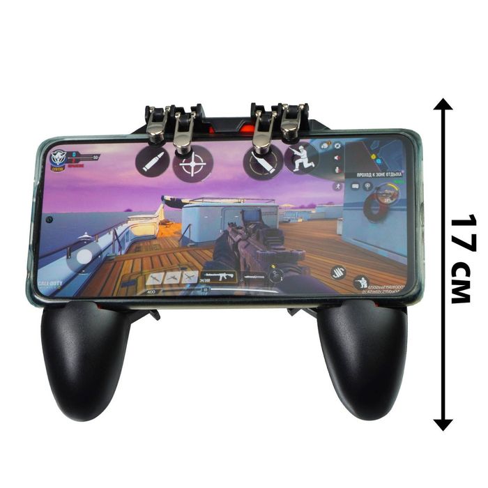 Ігровий джойстик геймпад для смартфона з подвійними тригерами кнопками