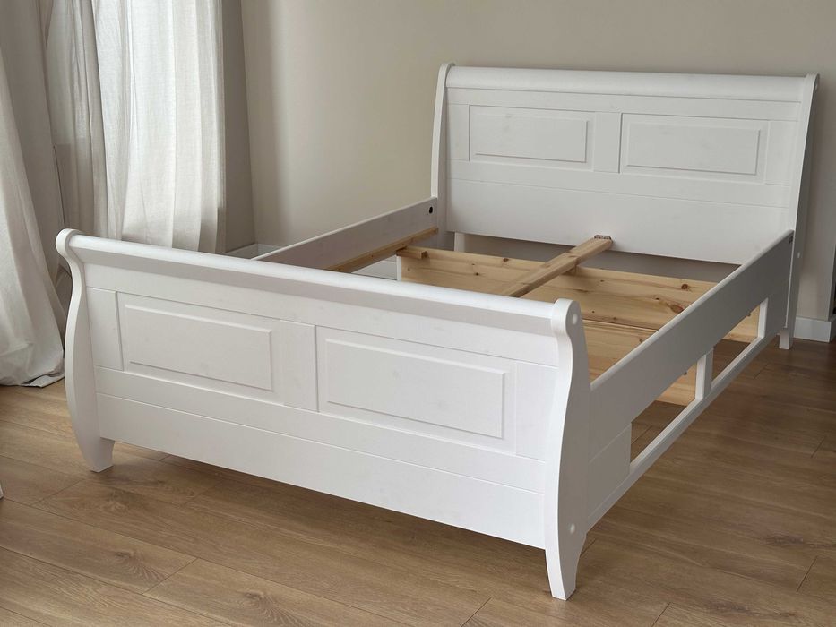 Łóżko 140x200 białe, sosnowe | jedna sztuka, outlet, 2100 zł taniej !