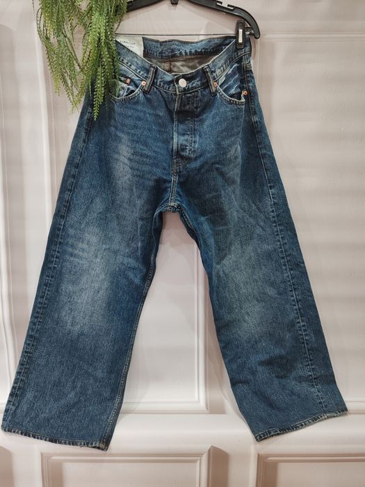 Świetne granatowe spodnie jeansy H&M rozmiar ok 44 bawełna