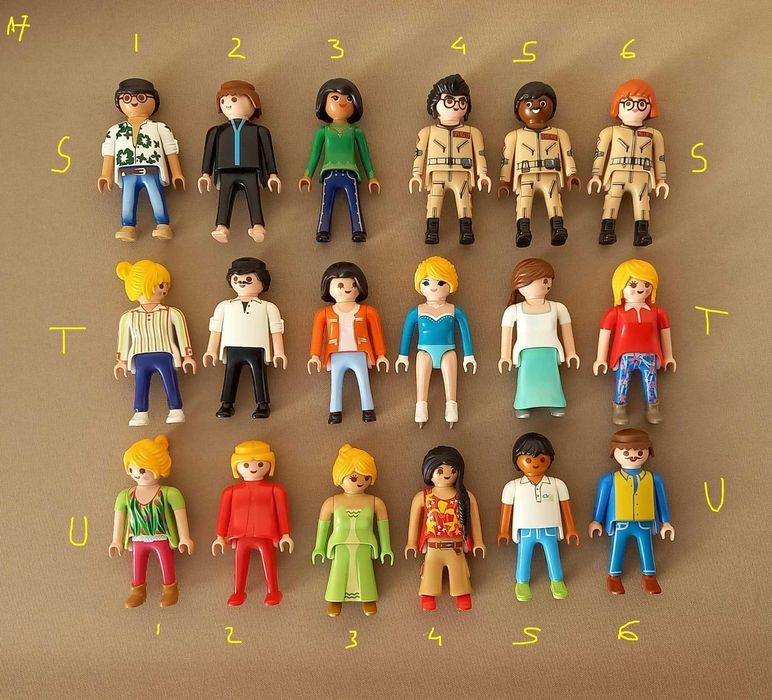 playmobil 128 figuras variadas - adultos