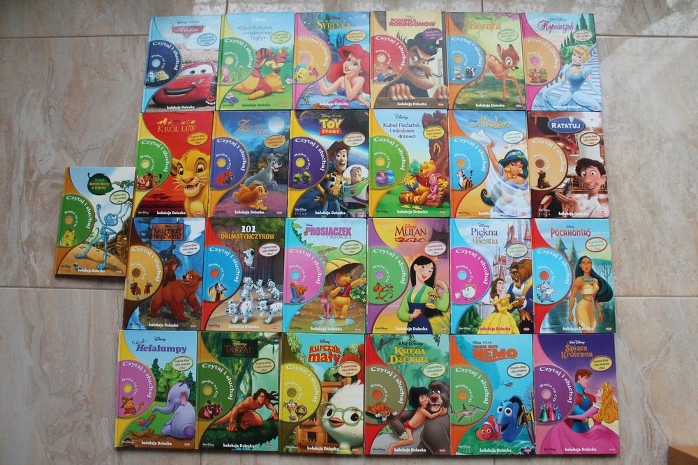 DISNEY - czytaj i słuchaj ; NOWA seria 11 sztuk  książek z CD