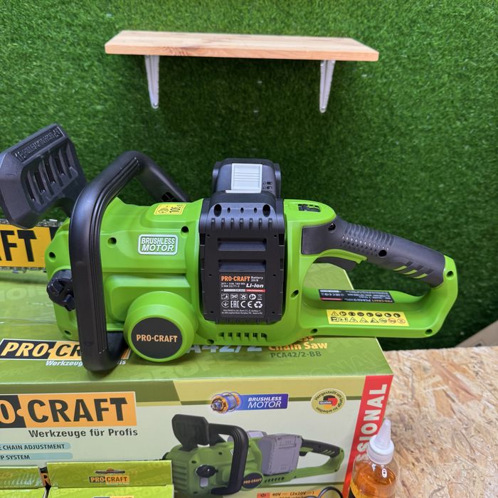 Комплект акумуляторна ланцюгова пила PROCRAFT PCA42/2 Гарантія 36місяц