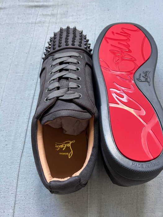Christian Louboutin Junior Spikes grey  45eu nowe