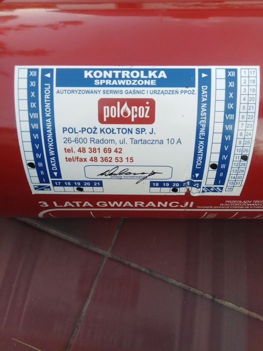 Gaśnica proszkowa 6kg  GP6x ABC