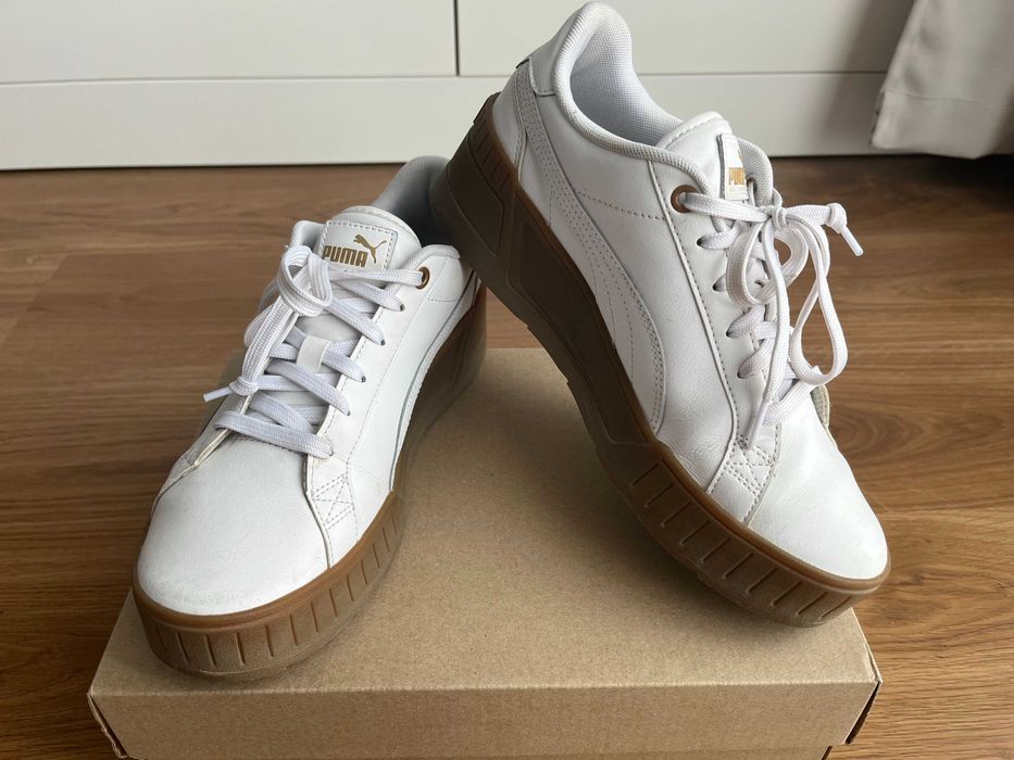 Buty Puma r. 39 białe na gumowej platformie