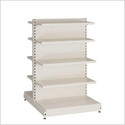 Regały Gondola sklepowa w kolorze białym - 1 regał podwójny
