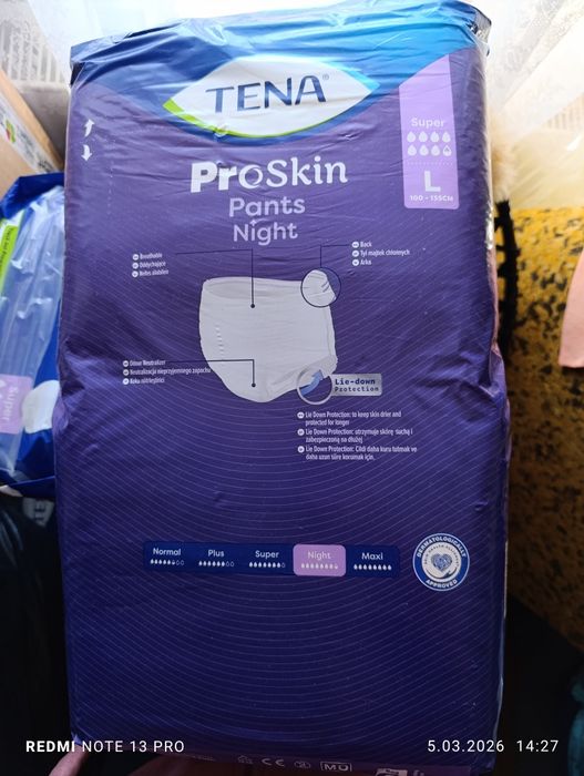 Pampersy  pieluchomajtki L  night  dla dorosłych