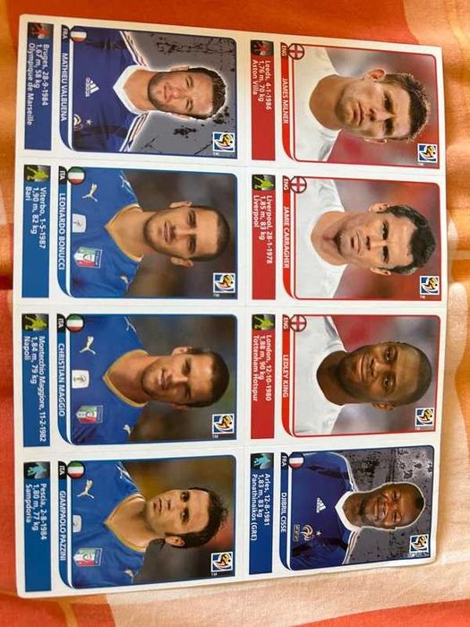 Panini South Africa 2010 Update - 10 folhas com 8 cromos