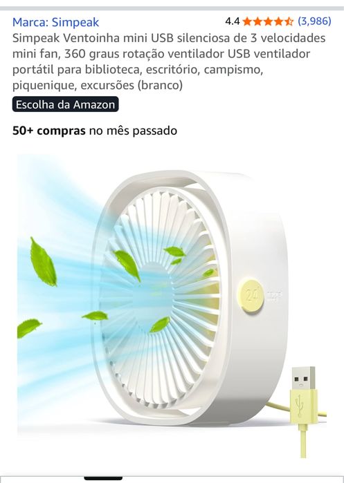 Ventoinha mini USB SIMPEAK 360