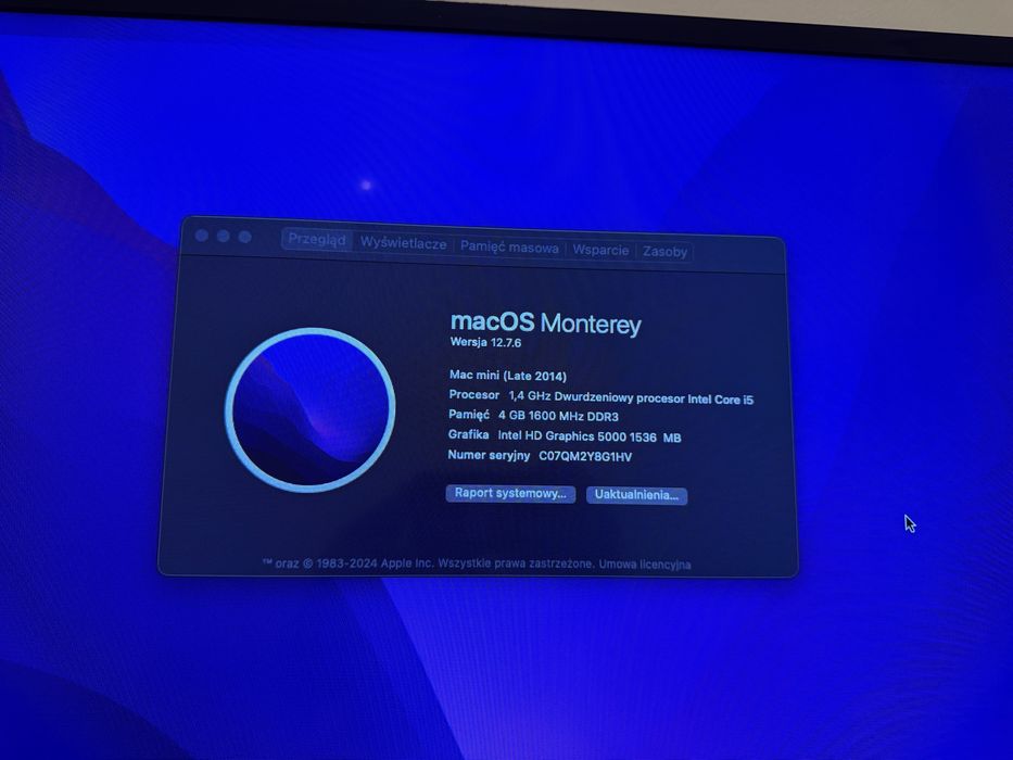 Mac mini 2014 late 4gb