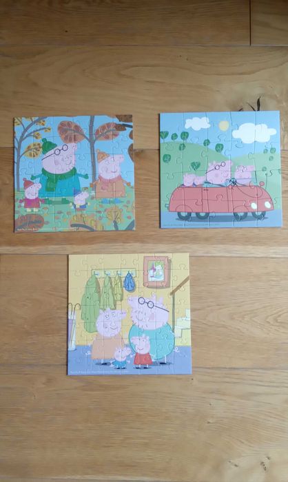 Świnka Peppa Trefl puzzle 3w1
