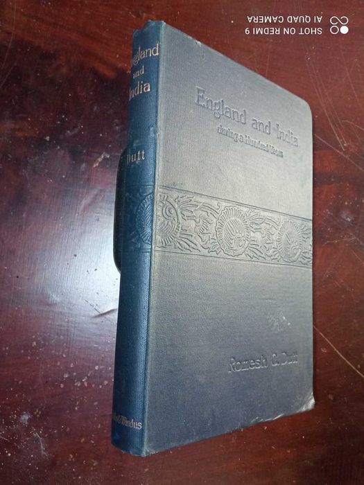 Livro vintage.R.C.Dutt"England.ana.India"1897
