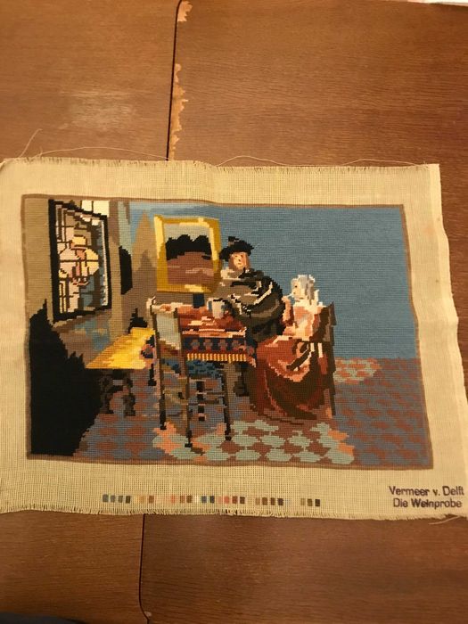 Bordado Decorativo Casal a mesa