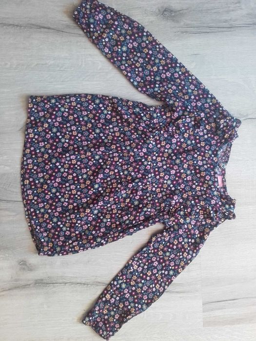 bluzka z dł. rękawem BOHO w kwiatki, falbanki Kiki & Koko (KIK) 122cm