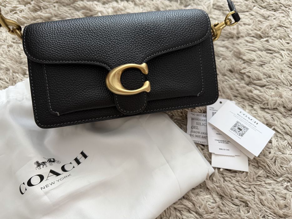 Шкіряна сумка Coach Tabby  20 чорна оригінал