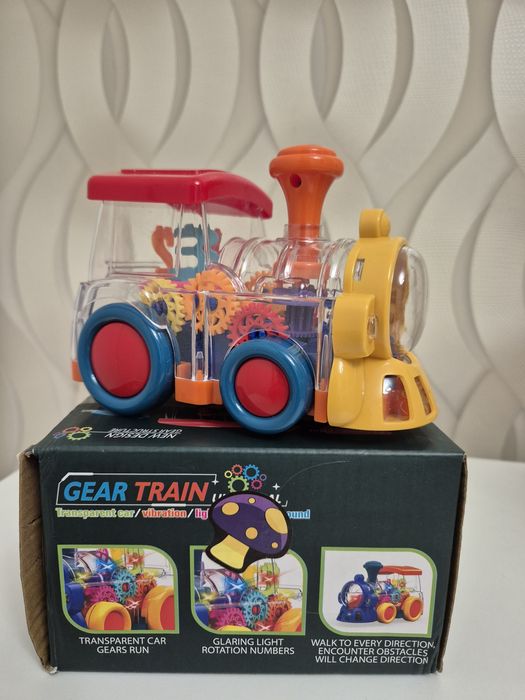 Музичний дитячий паровозик/світиться в темряві/прозорий