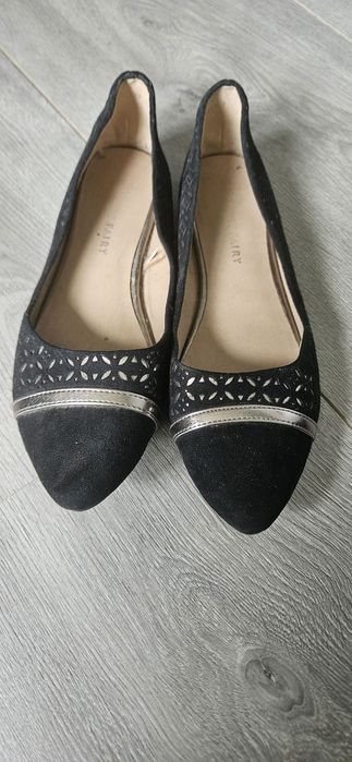 Czarne buty baleriny r 39