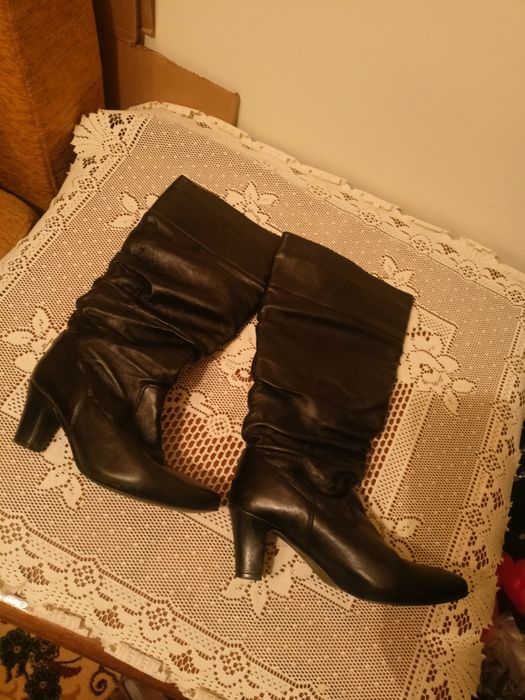 Kozaki damskie skórzane