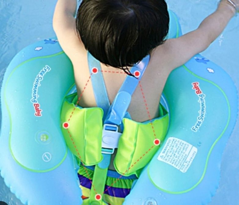 Дитячий надувний круг плотик для плавання SwimBobo