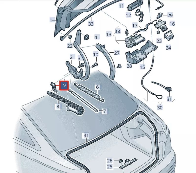 Електропривід багажника для Audi A6 C8