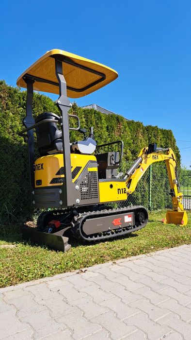 Minikoparka Nex N12 joystick,  Yanmar 3TNV70, 2m głębokość kopania